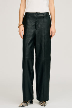 Sheep Leather Straight Pants - 2026AUTUMN