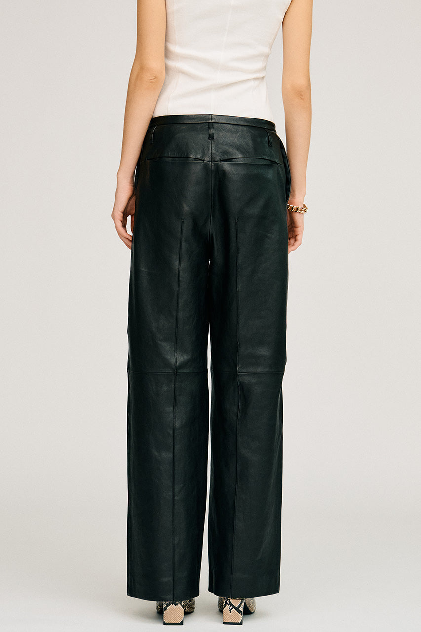 Sheep Leather Straight Pants - 2026AUTUMN