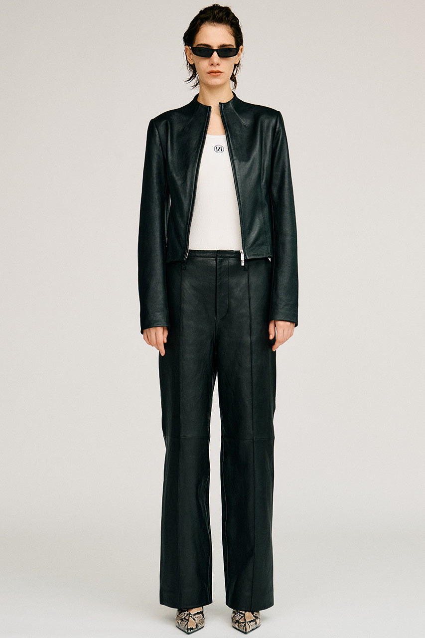 Sheep Leather Straight Pants - 2026AUTUMN