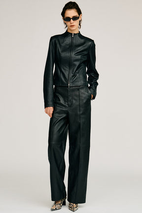 Leather Fitted Jacket - 2026AUTUMN