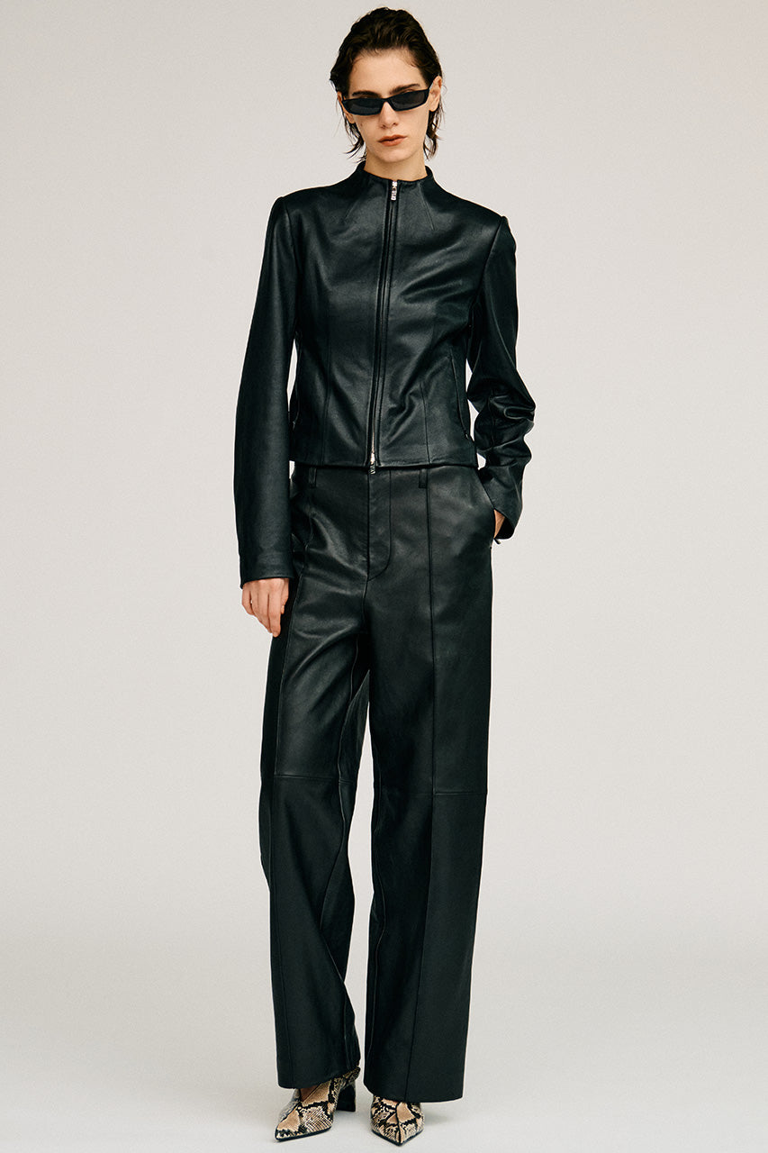 Leather Fitted Jacket - 2026AUTUMN