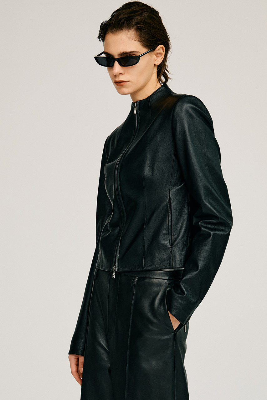 Leather Fitted Jacket - 2026AUTUMN