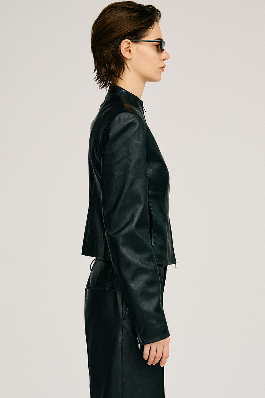 Leather Fitted Jacket - 2026AUTUMN