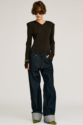Fold Hem Denim - 2026AUTUMN