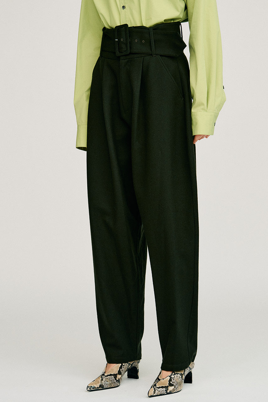 High-Waist Belt Cocoon Pants - 2026AUTUMN