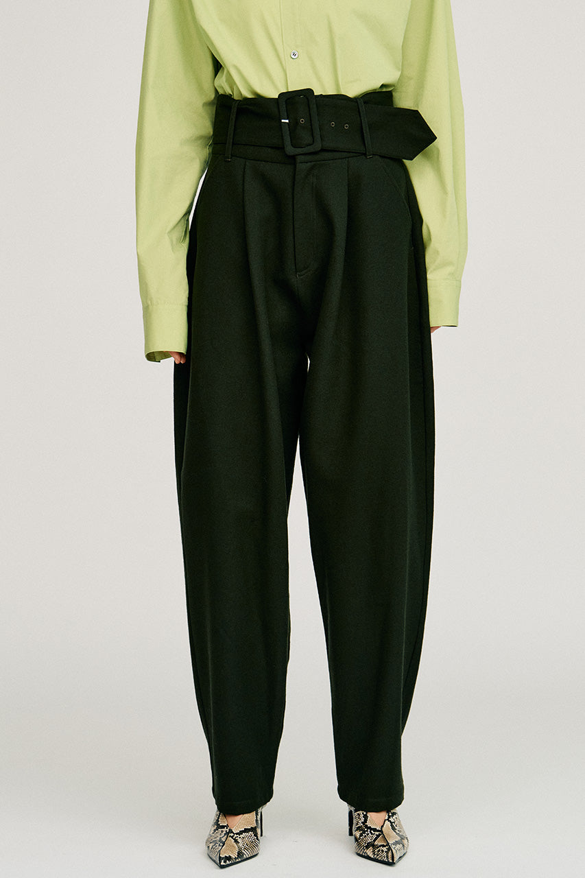 High-Waist Belt Cocoon Pants - 2026AUTUMN