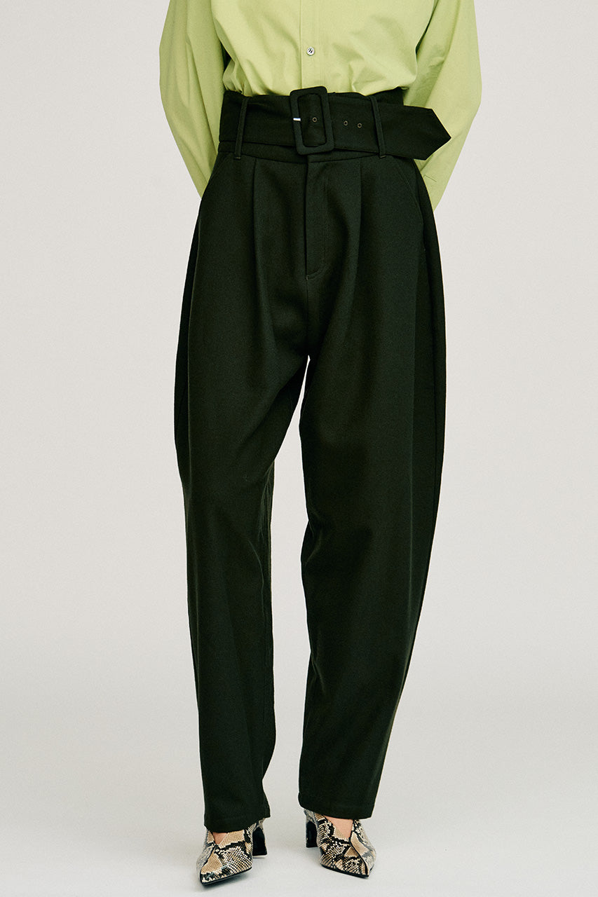 High-Waist Belt Cocoon Pants - 2026AUTUMN