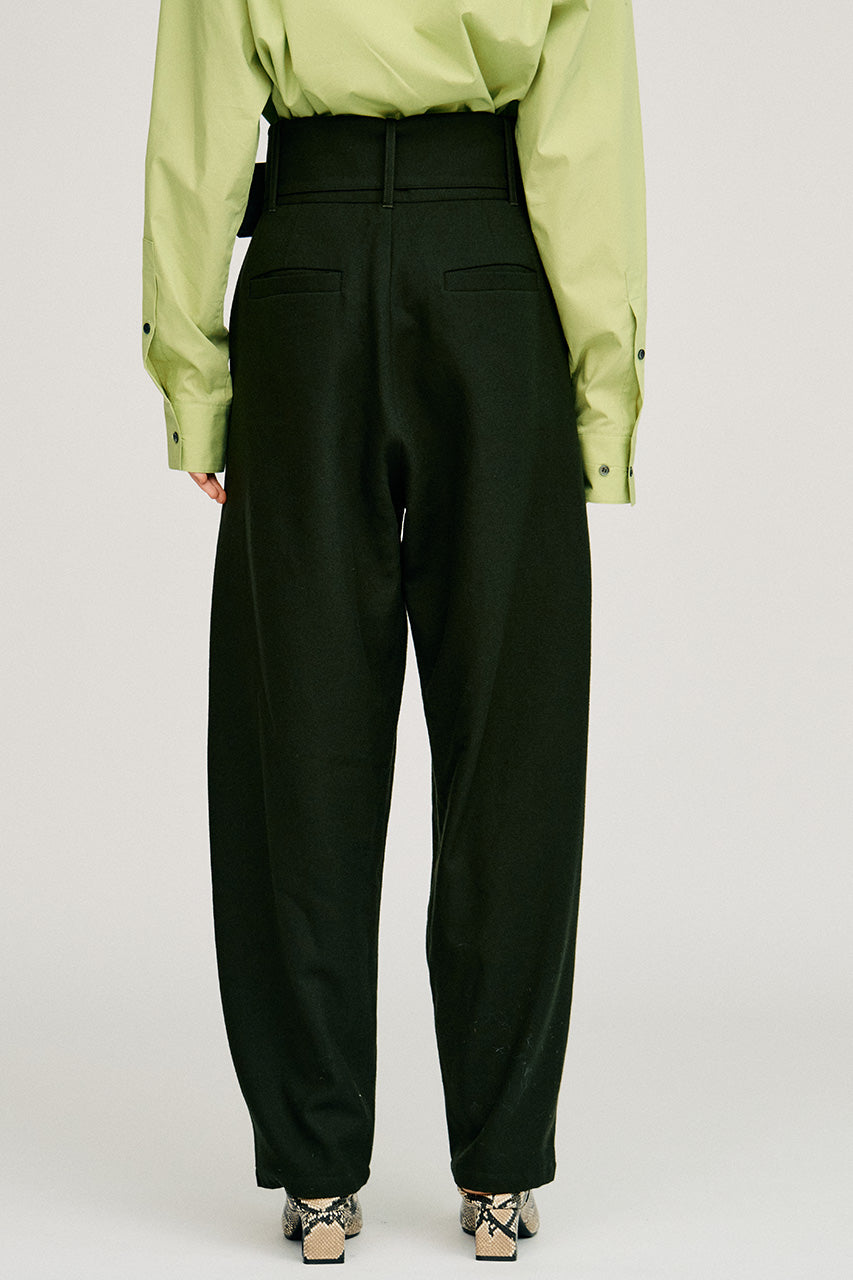 High-Waist Belt Cocoon Pants - 2026AUTUMN