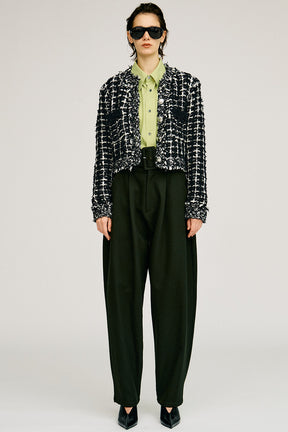 High-Waist Belt Cocoon Pants - 2026AUTUMN