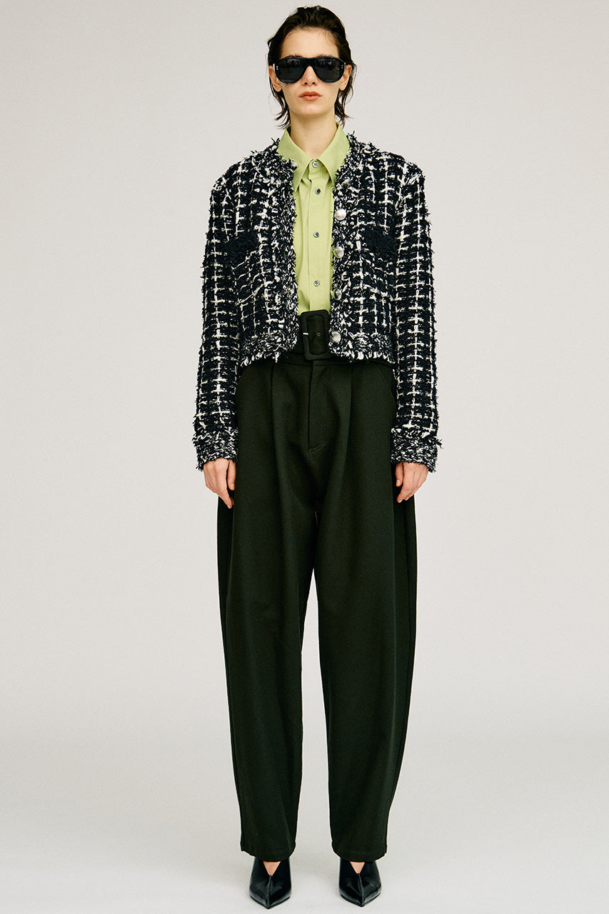 High-Waist Belt Cocoon Pants - 2026AUTUMN