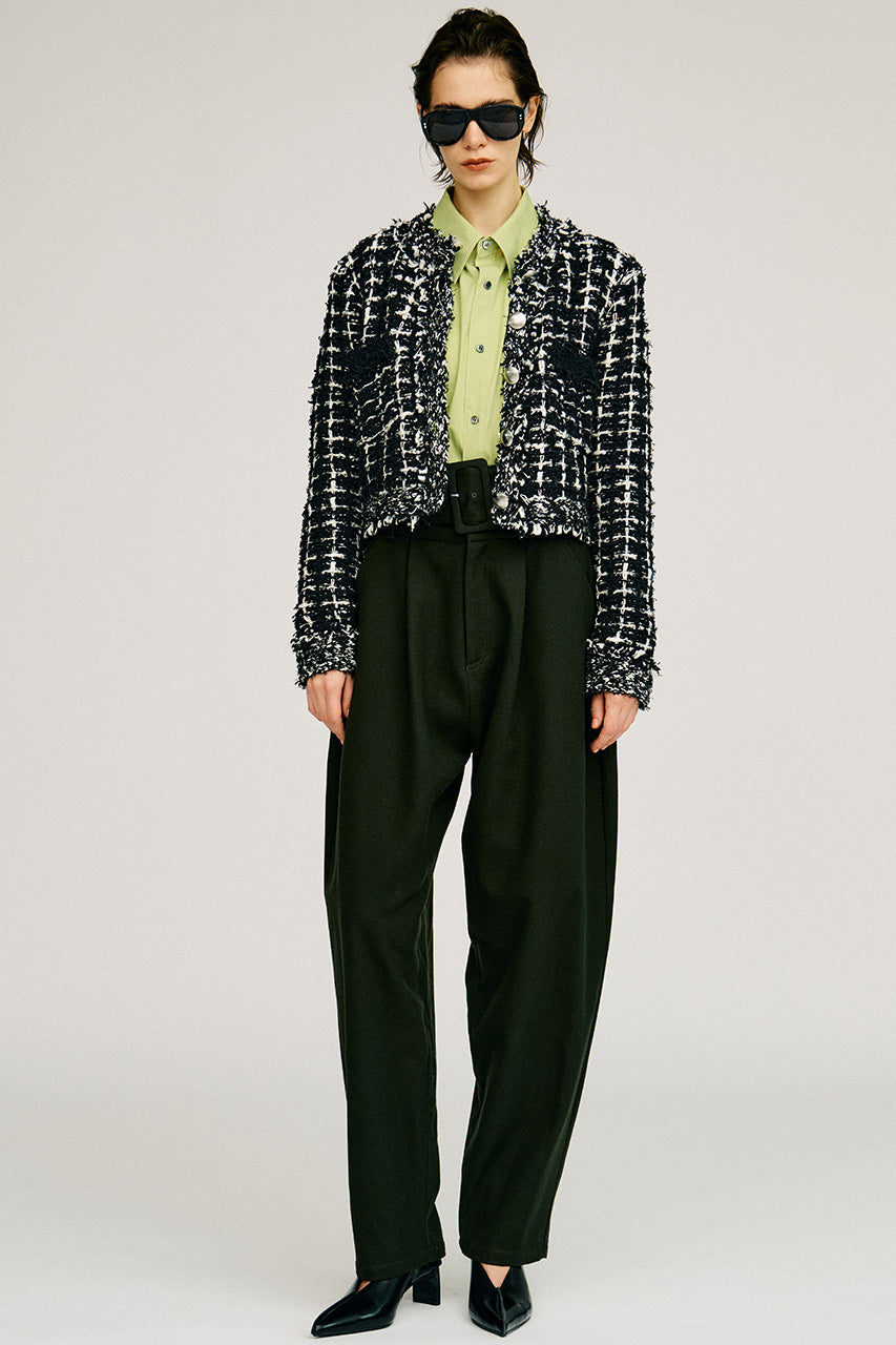 High-Waist Belt Cocoon Pants - 2026AUTUMN