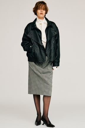 Double-Waist Drape Midi Skirt - 2026AUTUMN