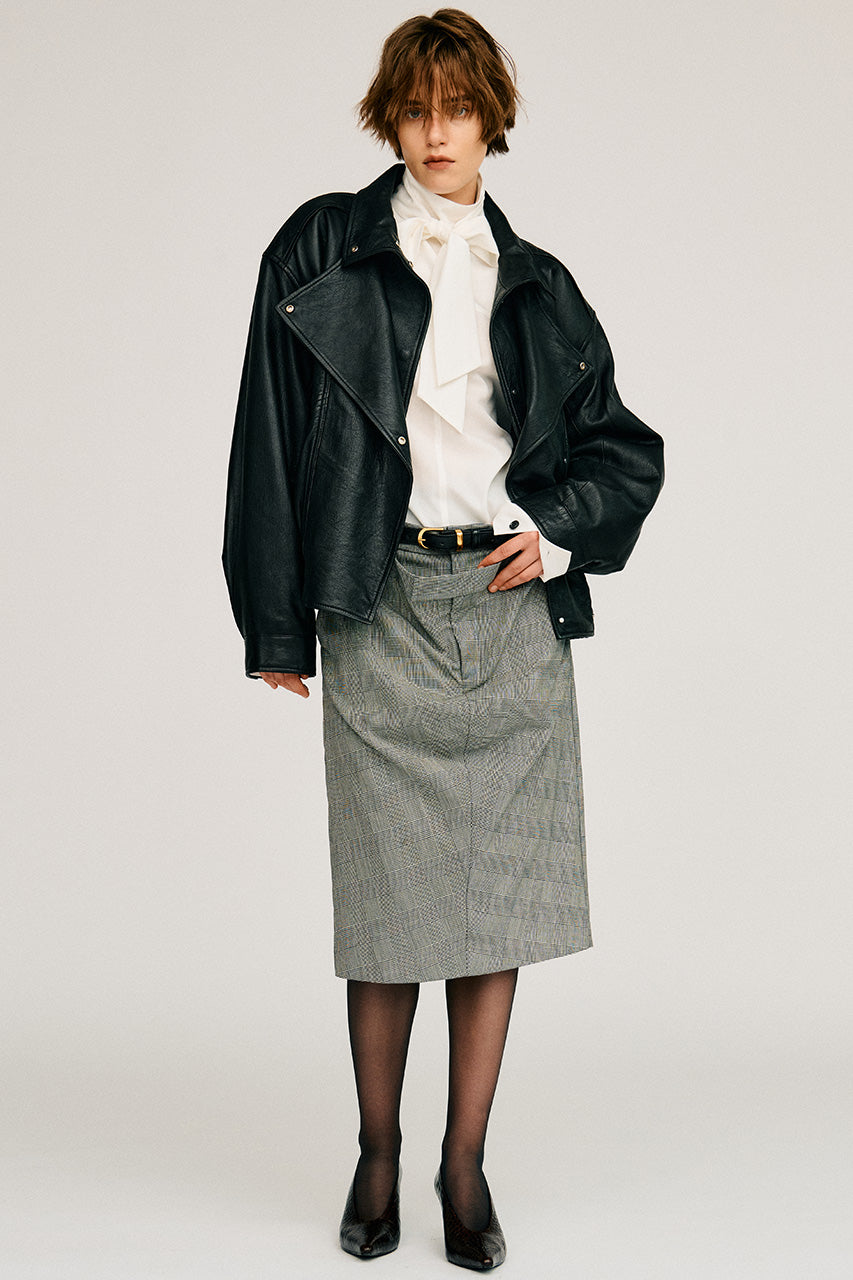 Double-Waist Drape Midi Skirt - 2026AUTUMN