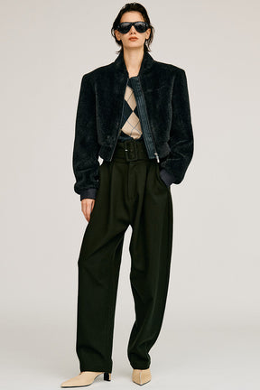 High-Waist Belt Cocoon Pants - 2026AUTUMN