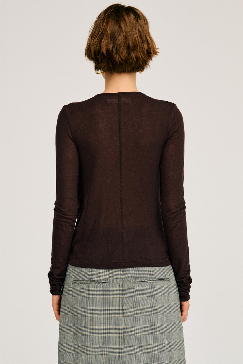 Cashmere Silk Blend Drape Top - 2026AUTUMN