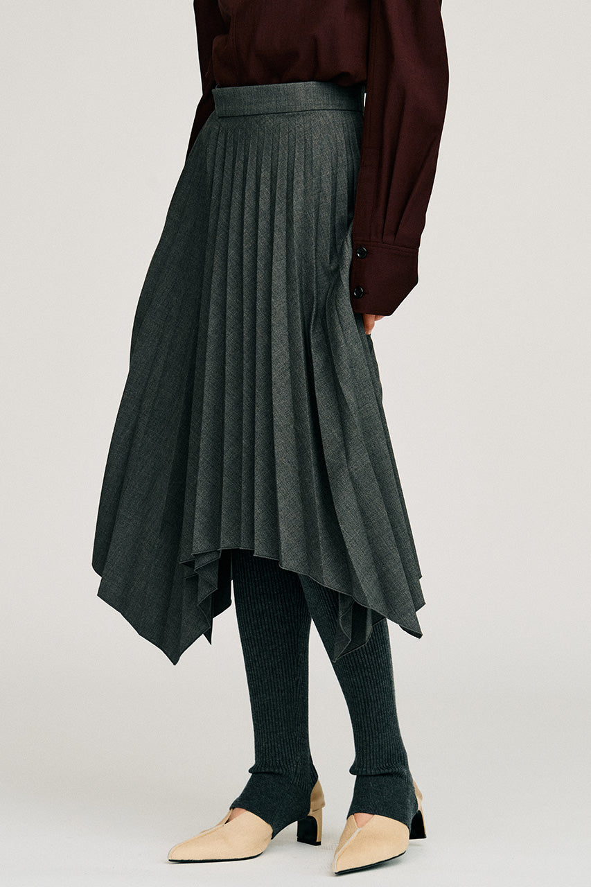 Random Pleated Wrap Skirt - 2026AUTUMN