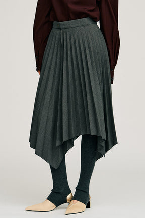 Random Pleated Wrap Skirt - 2026AUTUMN