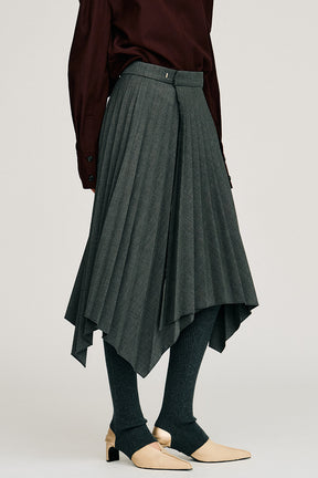 Random Pleated Wrap Skirt - 2026AUTUMN