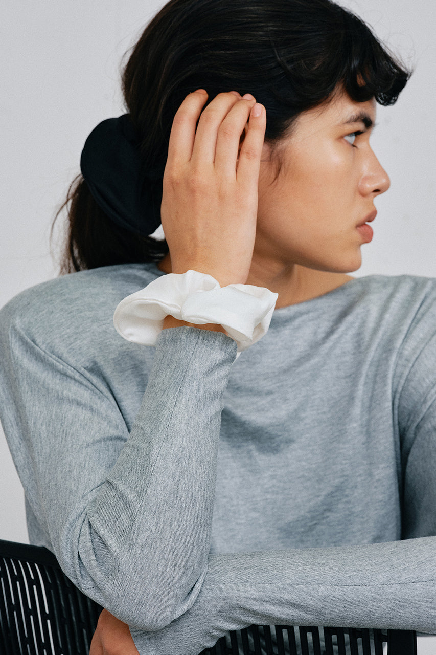 Silk Square Mini Scrunchie 3-Piece Set