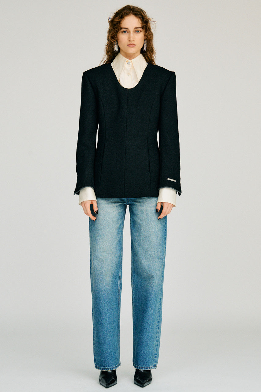U-Neck Waist-Shaped Top - 2026WINTER