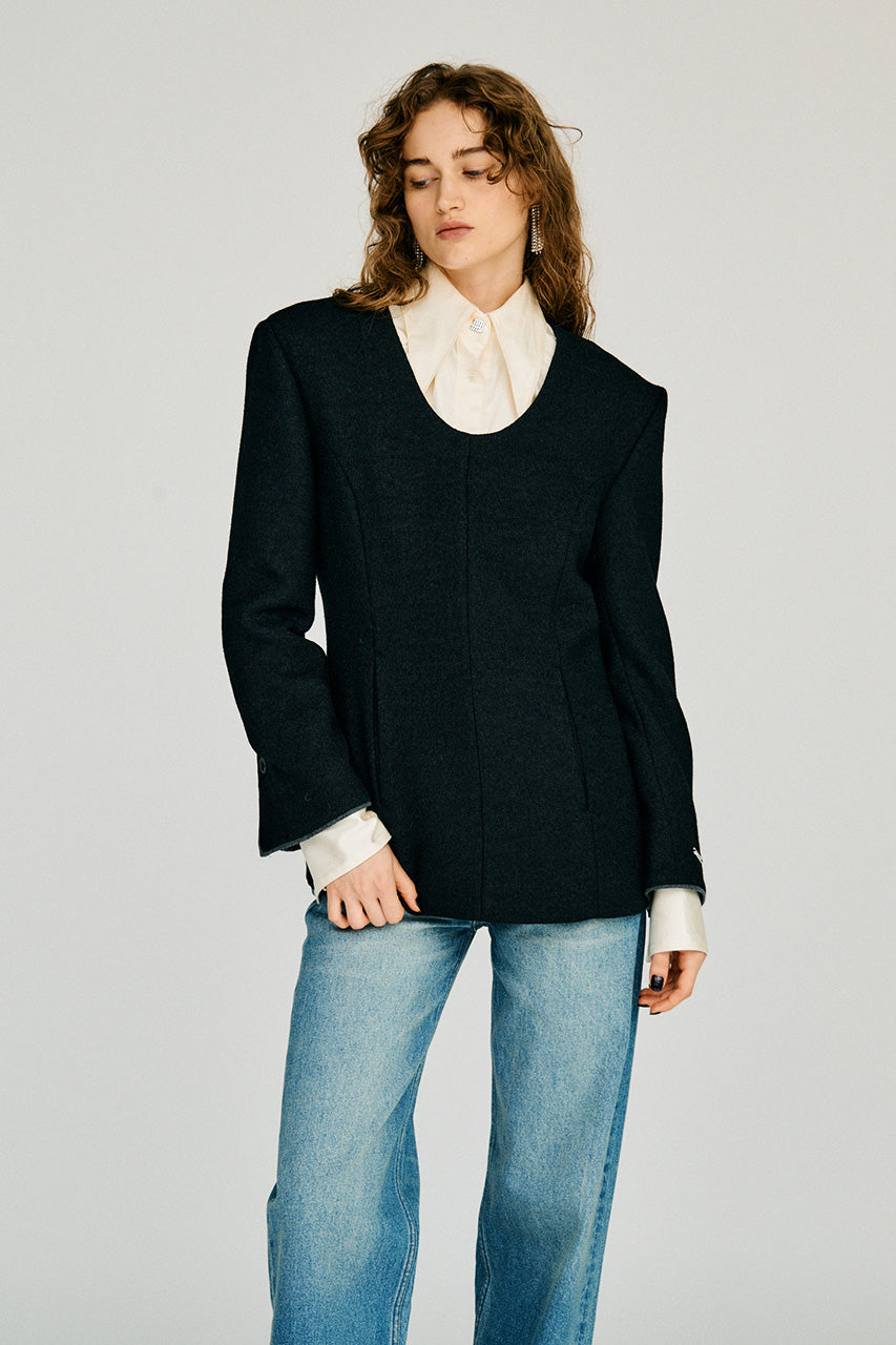 U-Neck Waist-Shaped Top - 2026WINTER