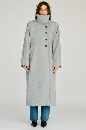 High-Neck Long Coat - 2026WINTER