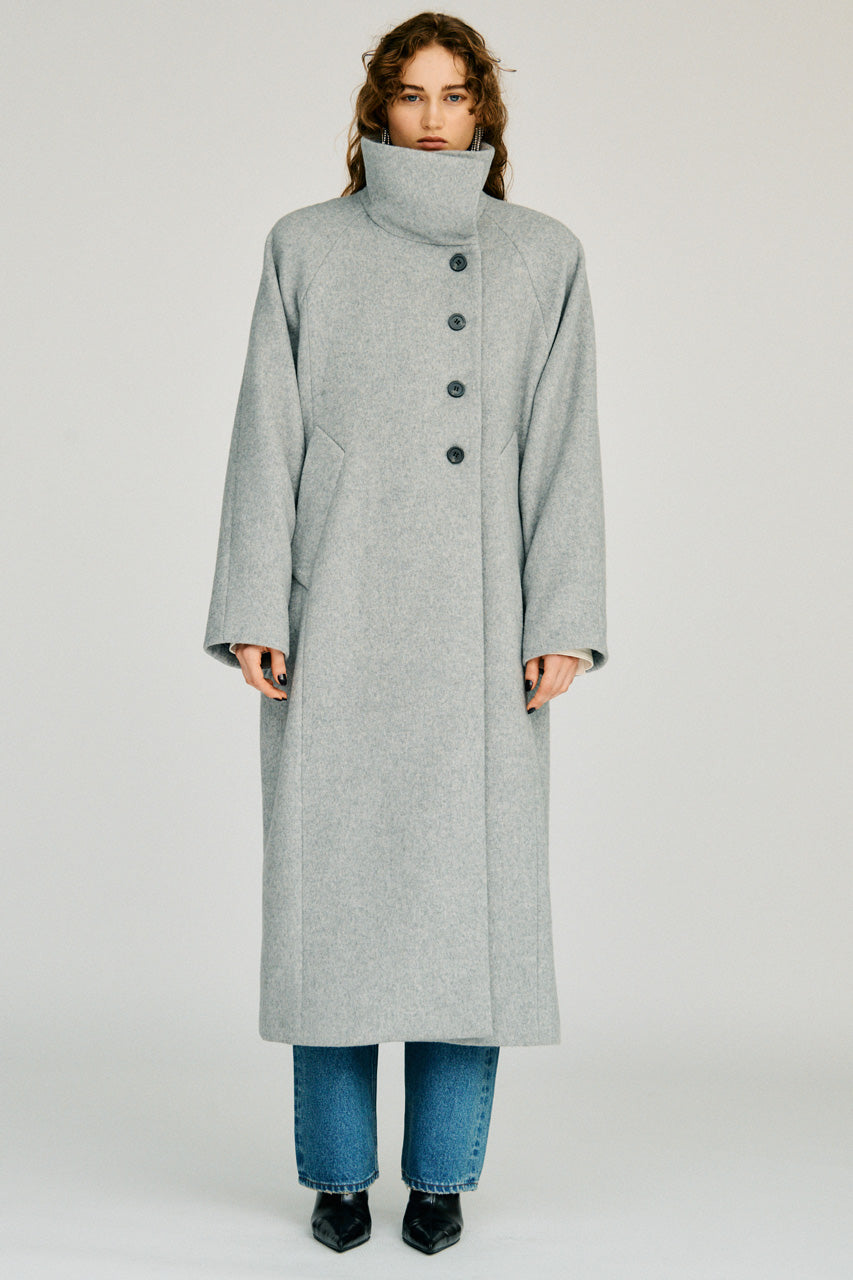 High-Neck Long Coat - 2026WINTER