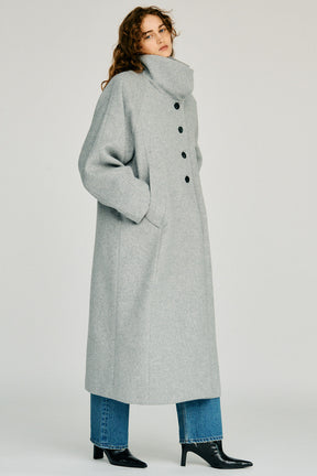 High-Neck Long Coat - 2026WINTER