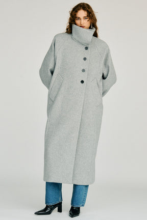 High-Neck Long Coat - 2026WINTER