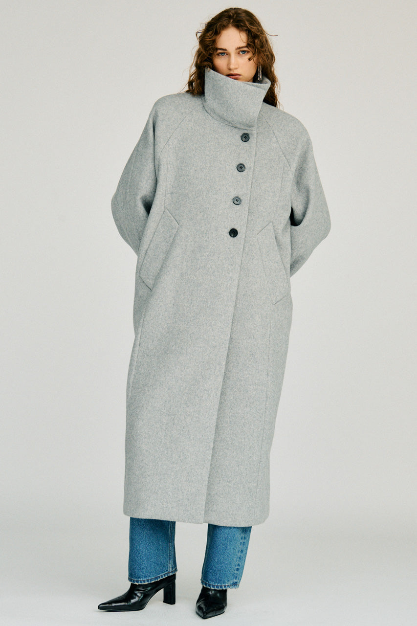 High-Neck Long Coat - 2026WINTER