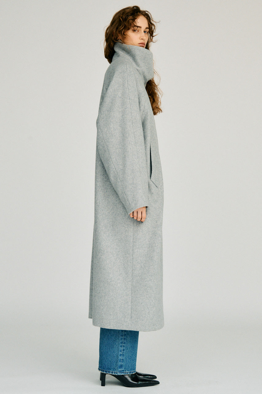 High-Neck Long Coat - 2026WINTER
