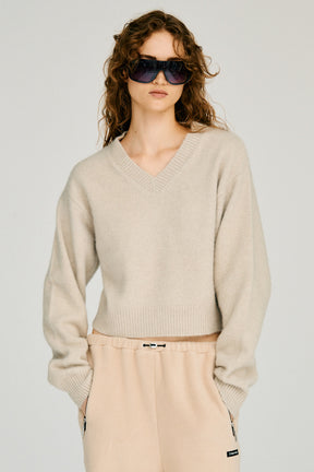 Fox Blend V-Neck Knit - 2026WINTER