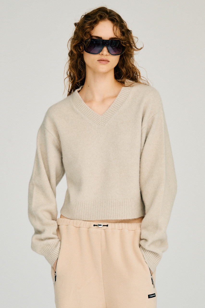 Fox Blend V-Neck Knit - 2026WINTER