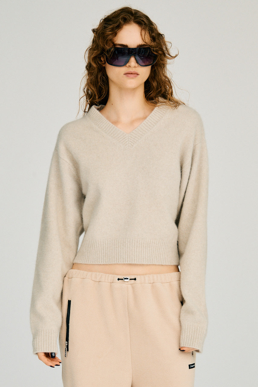 Fox Blend V-Neck Knit - 2026WINTER