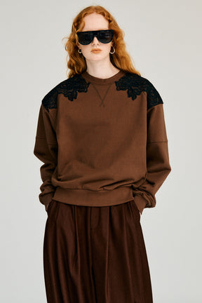 Shoulder Lace Sweatshirt - 2026WINTER