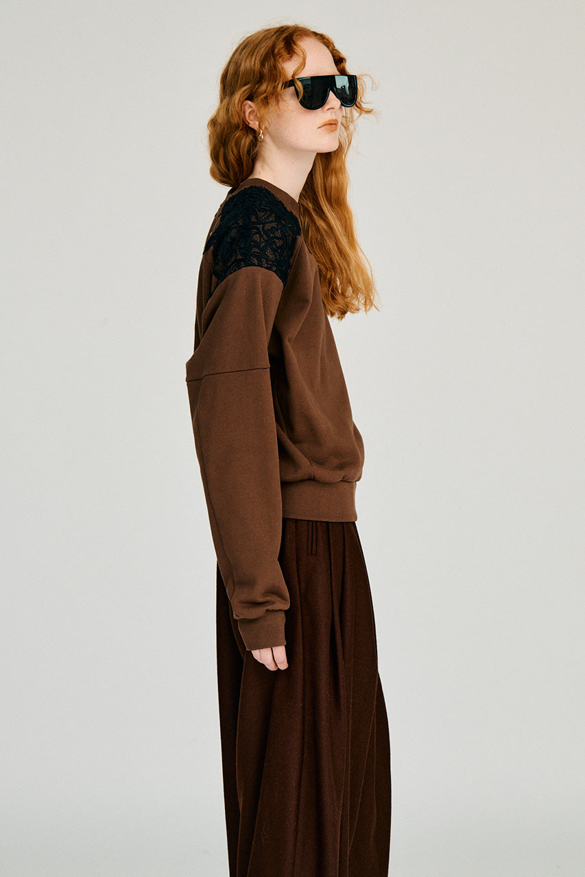 Shoulder Lace Sweatshirt - 2026WINTER