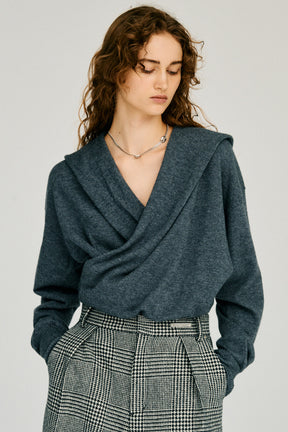 Cache-Coeur Knit Hoodie - 2026WINTER