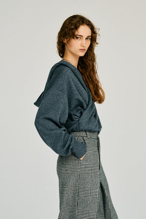 Cache-Coeur Knit Hoodie - 2026WINTER