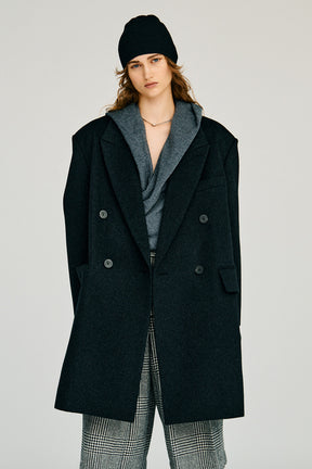 Cashmere Blend Double-Breasted Coat - 2026WINTER