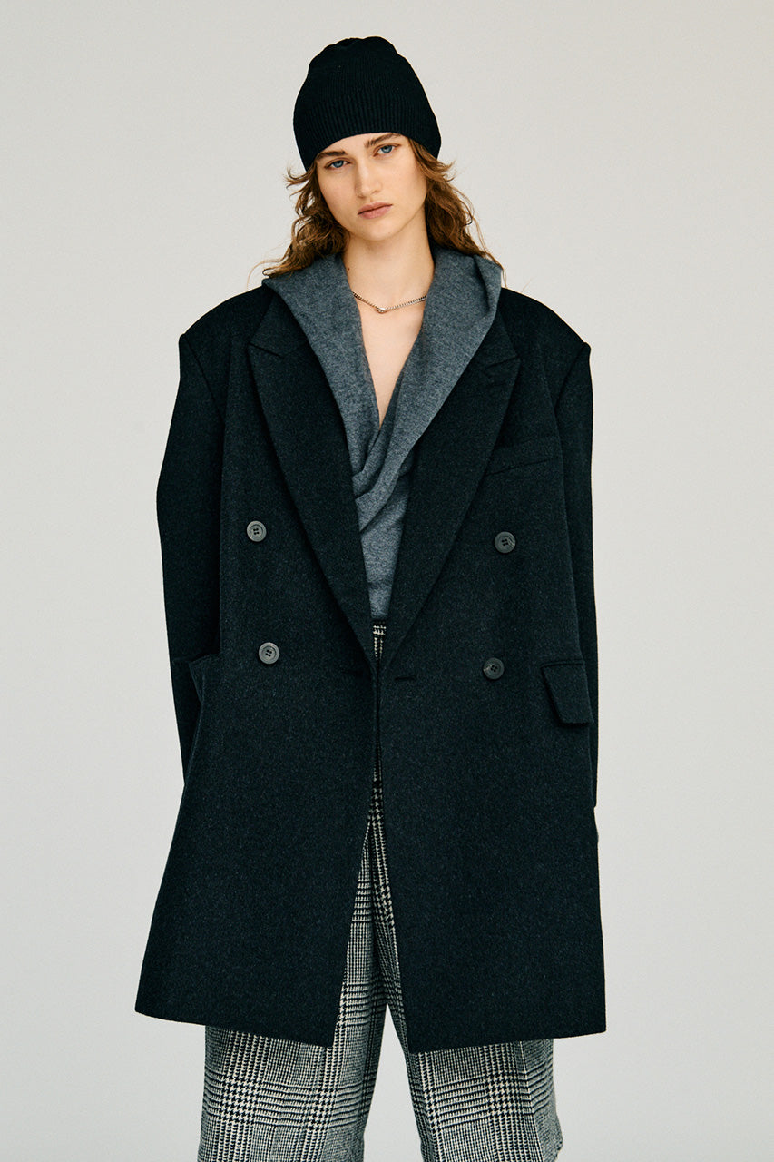 Cashmere Blend Double-Breasted Coat - 2026WINTER