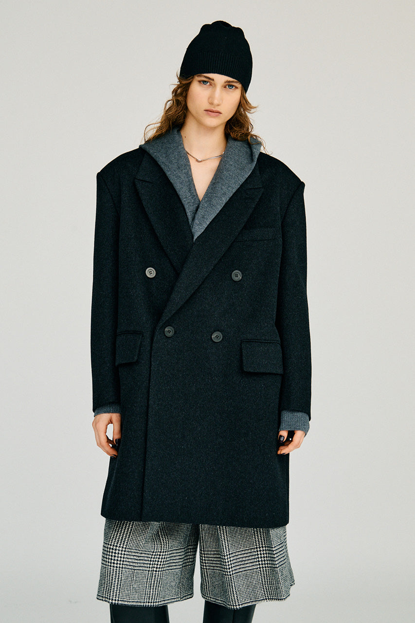 Cashmere Blend Double-Breasted Coat - 2026WINTER