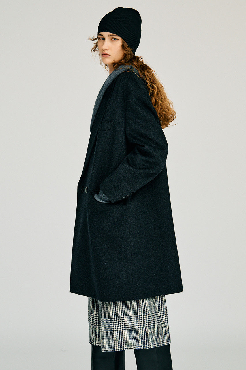 Cashmere Blend Double-Breasted Coat - 2026WINTER