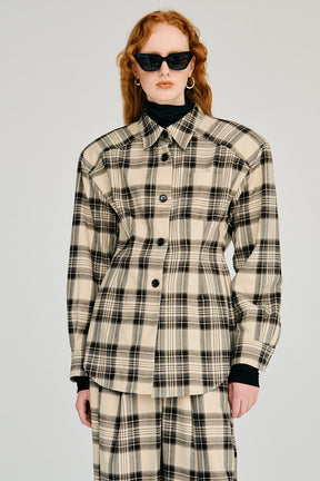 Shaped Waist Check Shirt - 2026WINTER