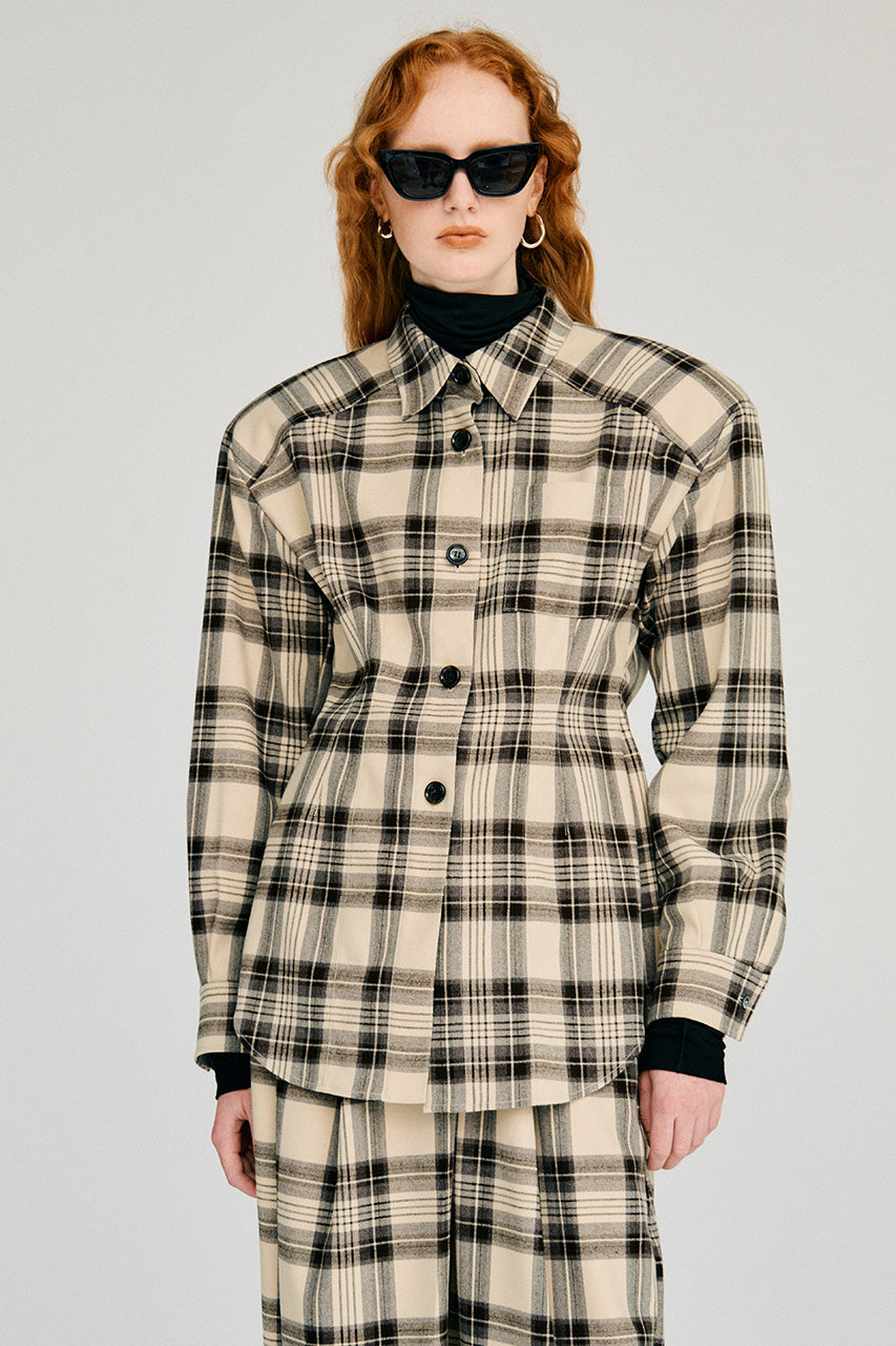 Shaped Waist Check Shirt - 2026WINTER
