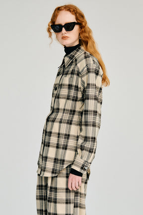 Shaped Waist Check Shirt - 2026WINTER