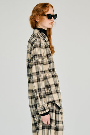 Shaped Waist Check Shirt - 2026WINTER