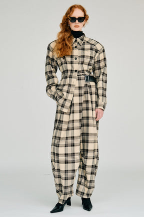 Shaped Waist Check Shirt - 2026WINTER