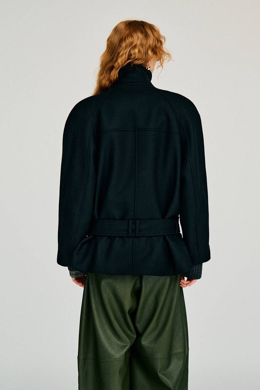 Low-Waisted High-Neck Wool Middle Coat - 2026WINTER