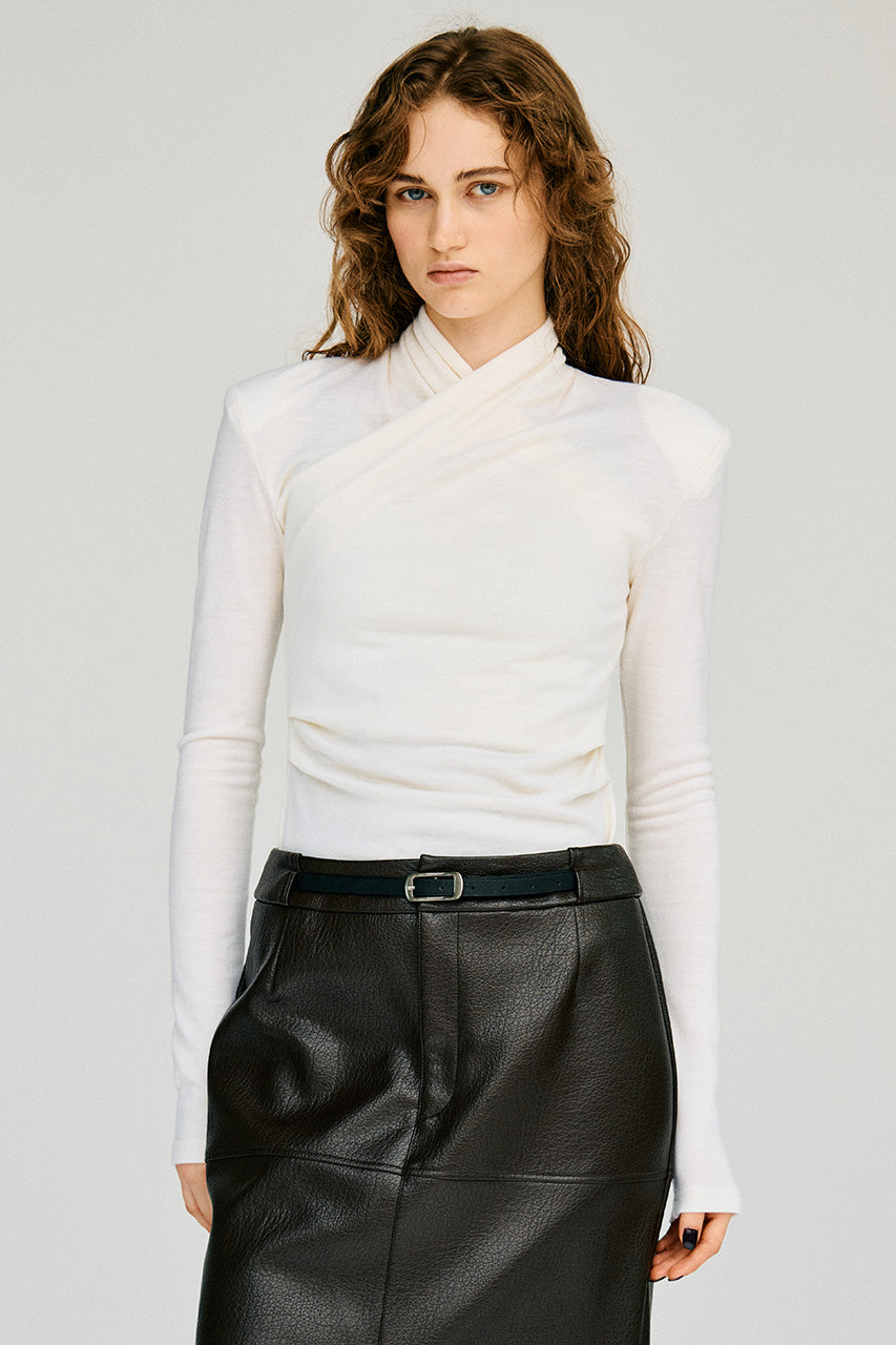 Washable Wool Cache-Coeur Top - 2026WINTER