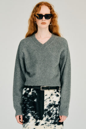 Fox Blend V-Neck Knit - 2026WINTER
